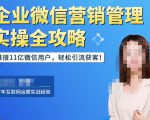 企业微信营销管理实操全攻略，链接11亿微信用户，轻松引流获客！_微雨项目网