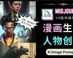 Midjourney V4版本操作教程：2个简单参数，完成漫画生成，人物创建_微雨项目网