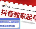 抖音独家起号，一天引流500+精准粉，适合各类行业（9节视频课）_微雨项目网