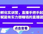 直播孵化实训营，直播手把手起号，赋能有实力想赚钱的直播团队_微雨项目网
