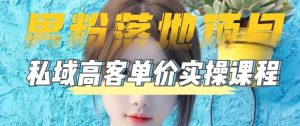 【男粉落地项目】零基础玩转男粉短视频转私域日产500+，2023男粉高客单价实操教程_微雨项目网