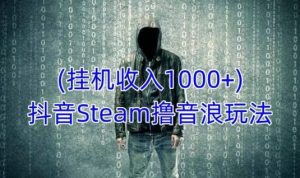抖音Steam撸音浪玩法,挂机一天收入1000+不露脸 不说话 不封号 社恐人群福音_微雨项目网