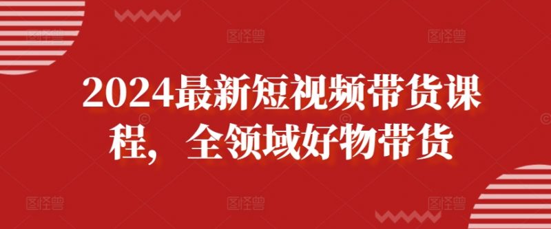 2024最新短视频带货课程，全领域好物带货_微雨项目网