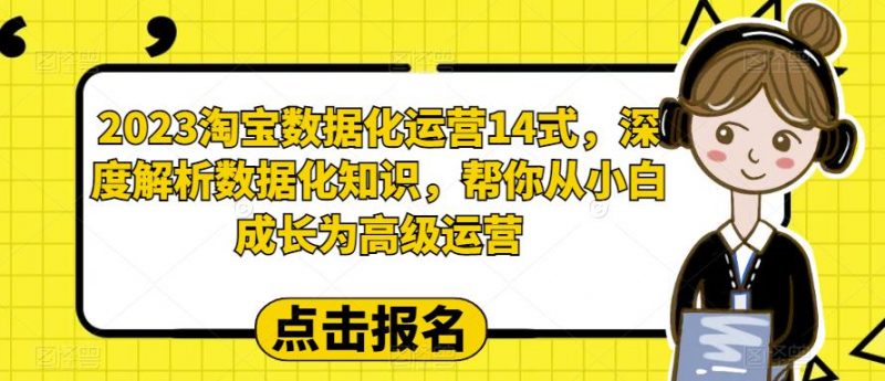 2023淘宝数据化运营14式,深度解析数据化知识,帮你从小白成长为高级运营_微雨项目网