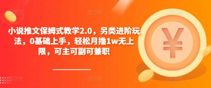 小说推文保姆式教学2.0,另类进阶玩法,0基础上手,轻松月撸1w无上限,可主可副可兼职_微雨项目网