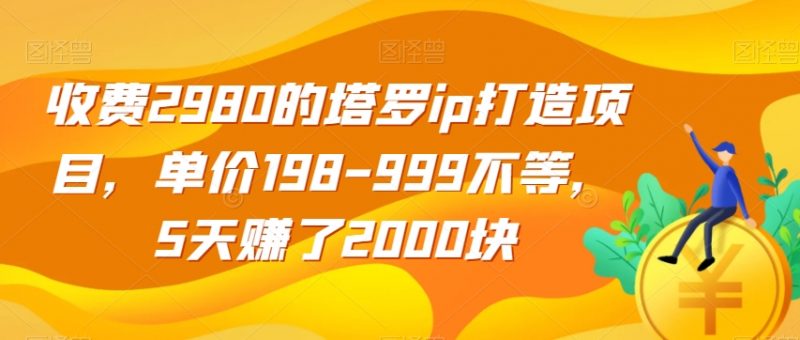 收费2980的塔罗ip打造项目，单价198-999不等，5天赚了2000块【揭秘】_微雨项目网