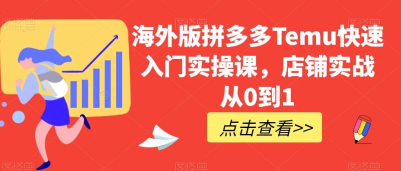 海外版拼多多Temu快速入门实操课,店铺实战从0到1_微雨项目网
