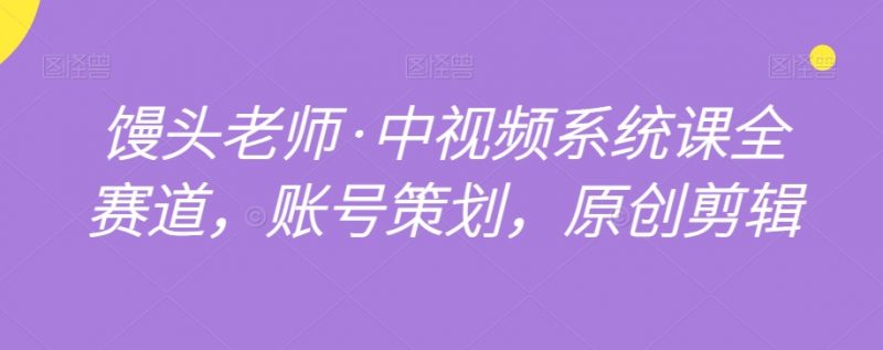 馒头老师·中视频系统课全赛道，账号策划，原创剪辑_微雨项目网