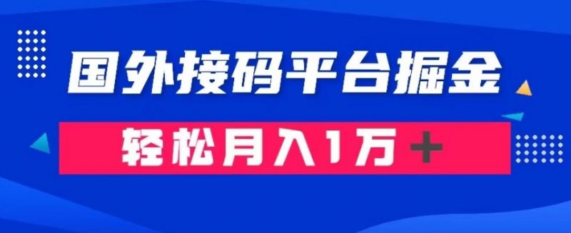通过国外接码平台掘金：成本1.3，利润10＋，轻松月入1万＋【揭秘】_微雨项目网