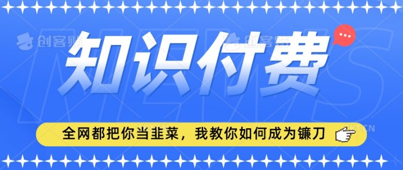 2024最新知识付费项目,小白也能轻松入局,全网都在教你做项目,我教你做镰刀【揭秘】_微雨项目网