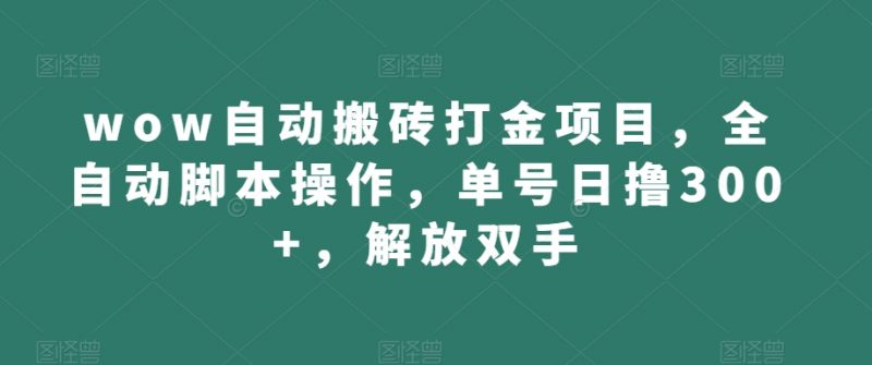 wow自动搬砖打金项目,全自动脚本操作,单号日撸300+,解放双手【揭秘】_微雨项目网