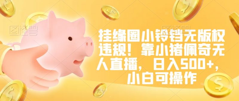 挂缘圈小铃铛无版权违规！靠小猪佩奇无人直播，日入500+，小白可操作【揭秘】_微雨项目网