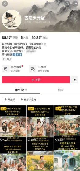 古法五音养生教程，五音疗愈的视频的制作方法，2-4小时就能学会，作者10天涨粉10W_微雨项目网