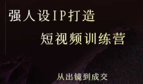 强人设ip打造课，8月​最新5天短视频ip训练营，从出镜到成交_微雨项目网