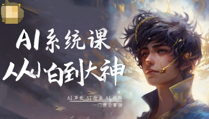 AI系统课程,从小白到大神系统学AI,AI声音-AI绘画-AI视频一门课全掌握_微雨项目网