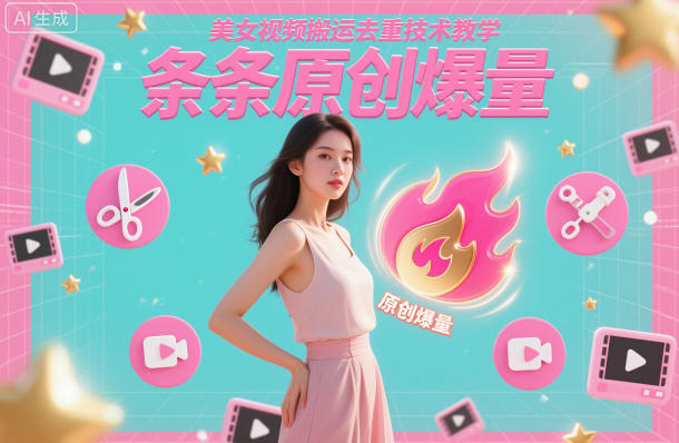 美女视频搬运去重技术教学，条条原创爆量_微雨项目网