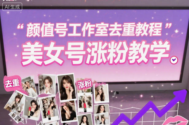 颜值号工作室去重教程，美女号涨粉教学_微雨项目网