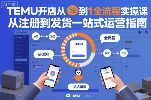 TEMU开店从0到1全流程实操课,从注册到发货一站式运营指南_微雨项目网